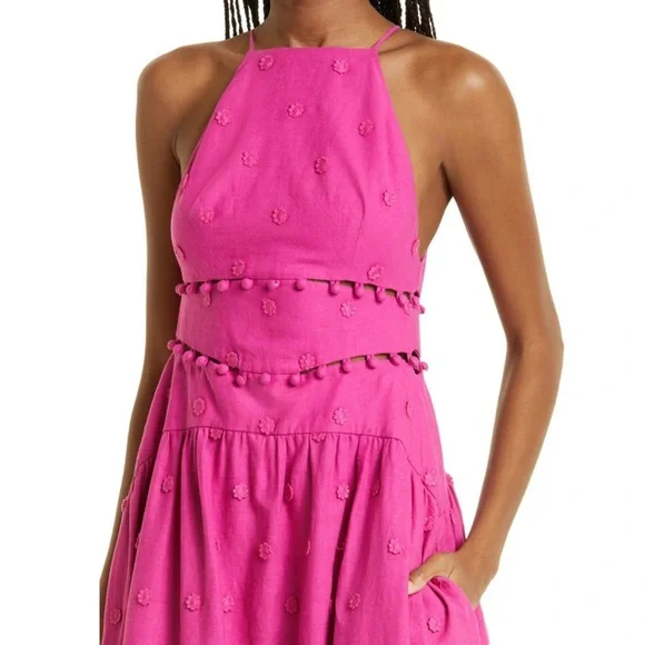 ❌SOLD Farm Rio Linen Blend Midi dress - Picture 5 of 14